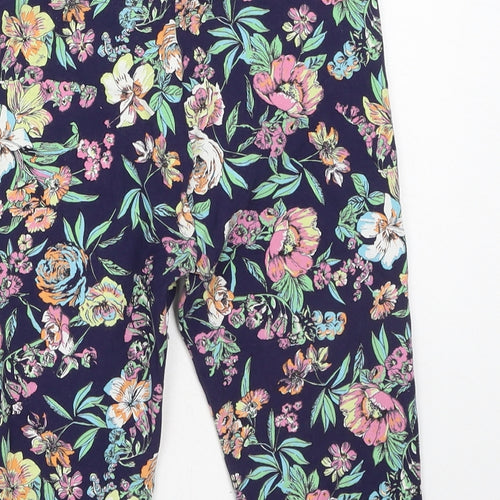 NEXT Girls Multicoloured Floral Cotton Jegging Trousers Size 11-12 Years  Regular