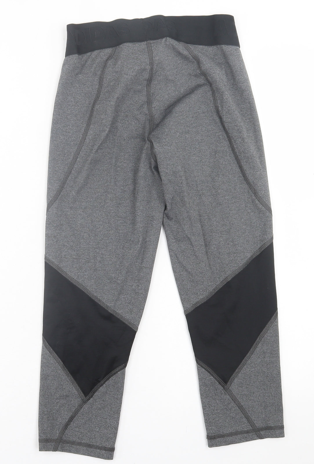 adidas Womens Grey  Polyester Cropped Leggings Size 8 L20 in Regular Pullover