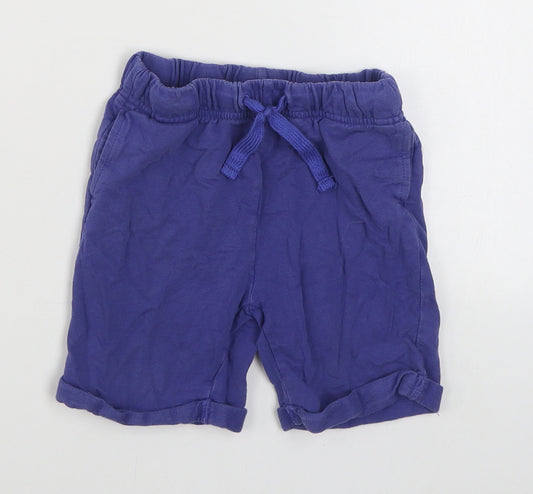 Matalan Boys Blue  100% Cotton Jogger Trousers Size 5-6 Years  Regular Tie