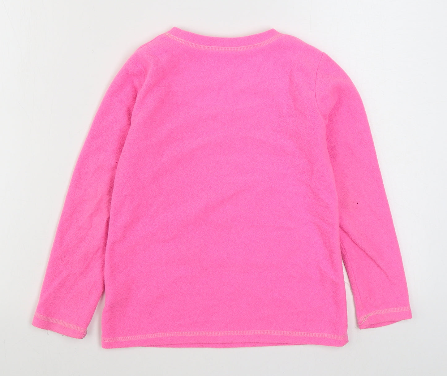 Dunnes Stores Girls Pink Solid Polyester Top Pyjama Top Size 7-8 Years  Pullover - Unicorn