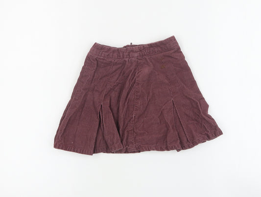 NEXT Girls Purple  Cotton A-Line Skirt Size 3 Years  Regular Zip