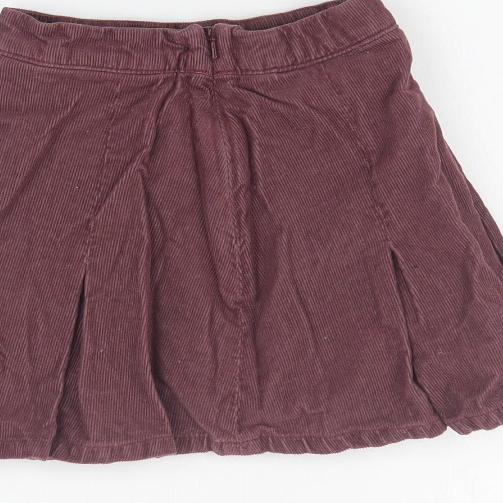 NEXT Girls Purple  Cotton A-Line Skirt Size 3 Years  Regular Zip