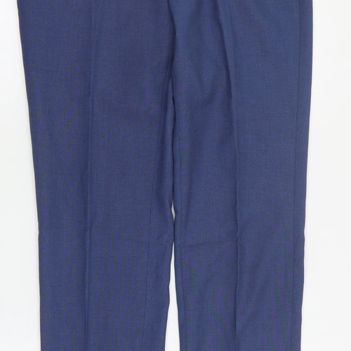 Burton Mens Blue  Polyester Dress Pants Trousers Size 30 in L30 in Regular Zip