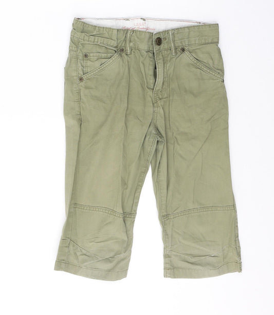 H&M Boys Beige  Cotton Bermuda Shorts Size 9-10 Years  Regular Buckle