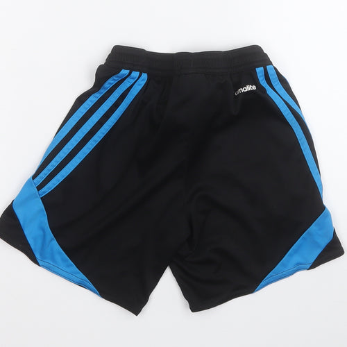 adidas Boys Black  Polyester Sweat Shorts Size S  Regular