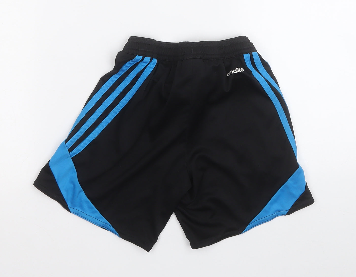 adidas Boys Black  Polyester Sweat Shorts Size S  Regular