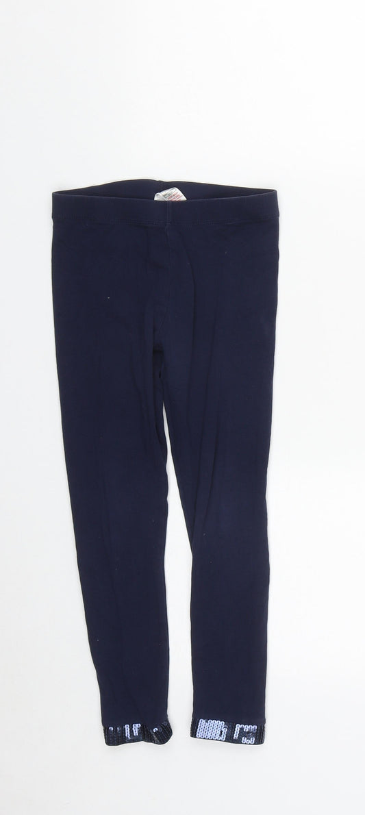 Dunnes Girls Blue  Cotton Jegging Trousers Size 8 Years  Regular