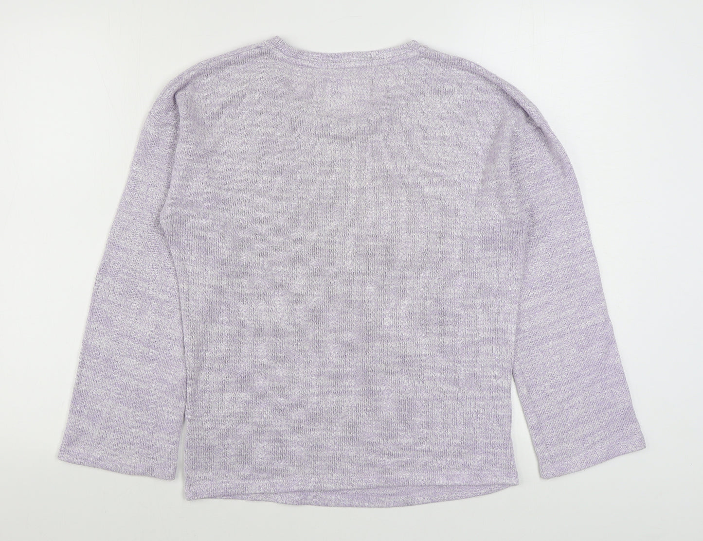 F&F Womens Purple Solid Polyester Top Pyjama Top Size 6