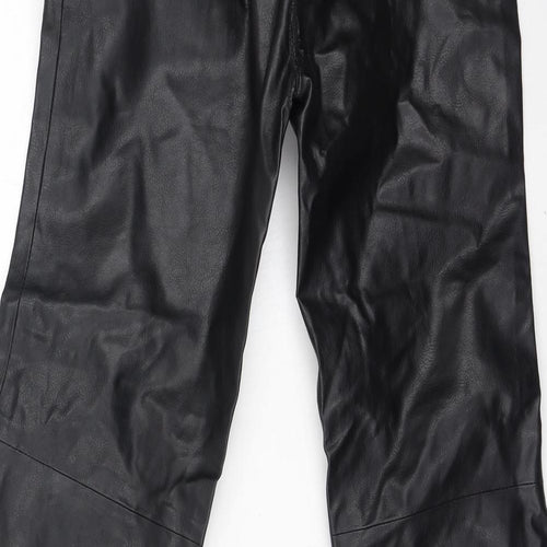 Kylie Girls Black  Polyester Jegging Trousers Size 12 Years  Regular