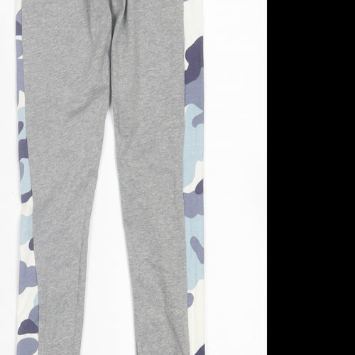 F&F Girls Grey Camouflage Cotton Capri Trousers Size 9 Years  Regular Pullover