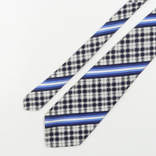Tootal Mens Blue Houndstooth Polyester Pointed Tie One Size