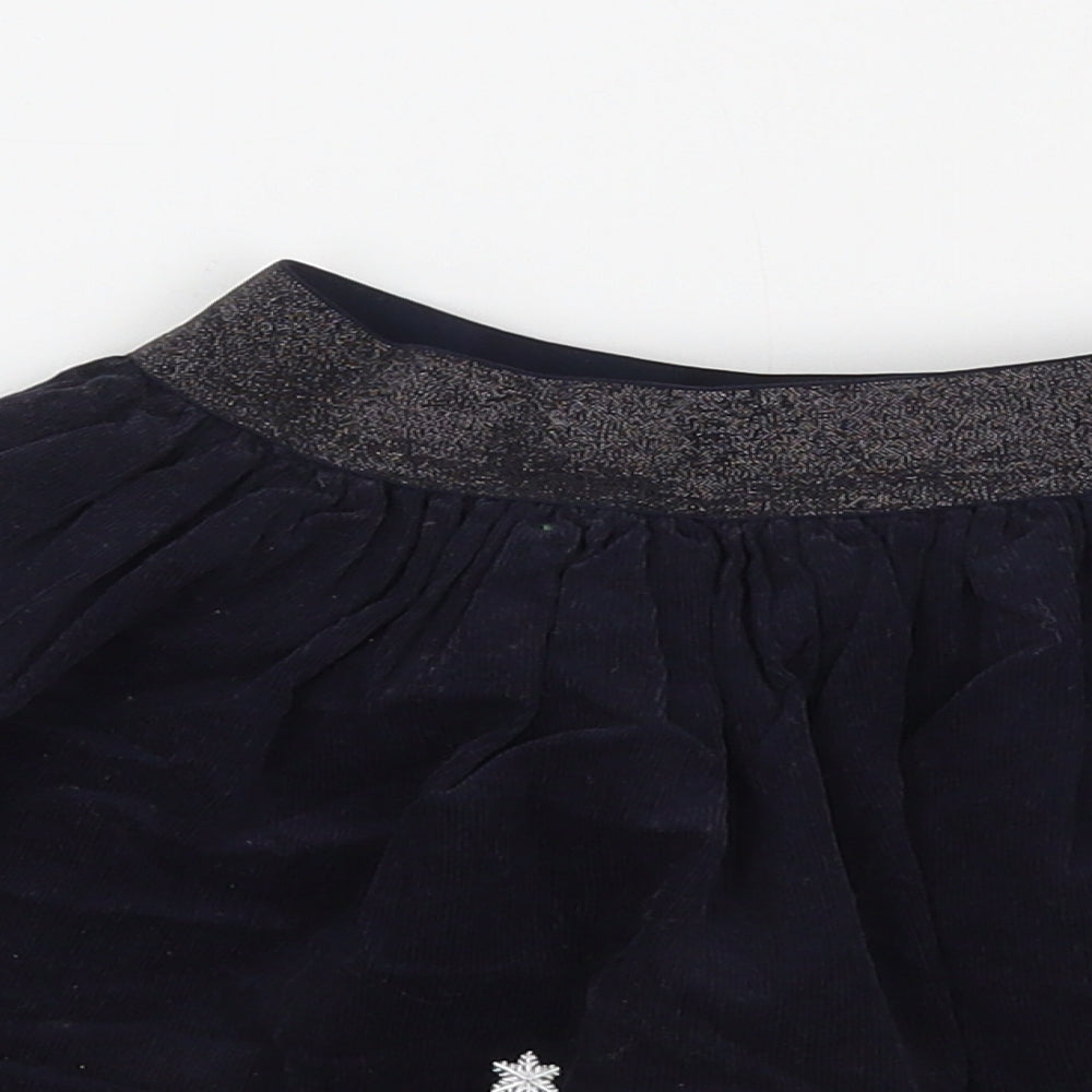 TU Girls Blue Geometric Cotton A-Line Skirt Size 8 Years  Regular