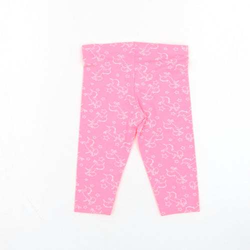 Primark Girls Pink  Polyester Jogger Trousers Size 3-4 Years  Regular Pullover - Leggings, Unicorn