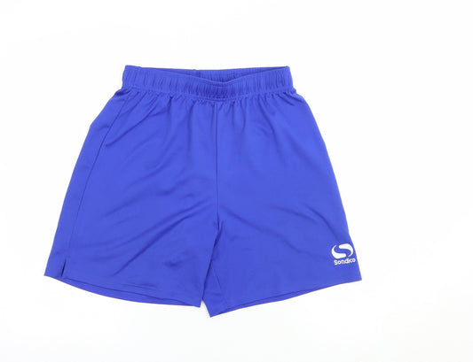 Sondico Boys Blue  Polyester Sweat Shorts Size 13 Years  Regular Drawstring