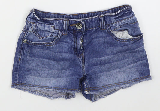 NEXT Girls Blue  Cotton Cut-Off Shorts Size 9 Years  Regular