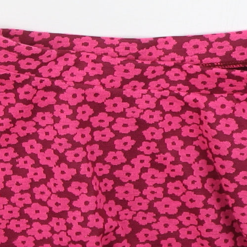Matalan Girls Pink Floral Polyester Skater Skirt Size 9 Years  Regular