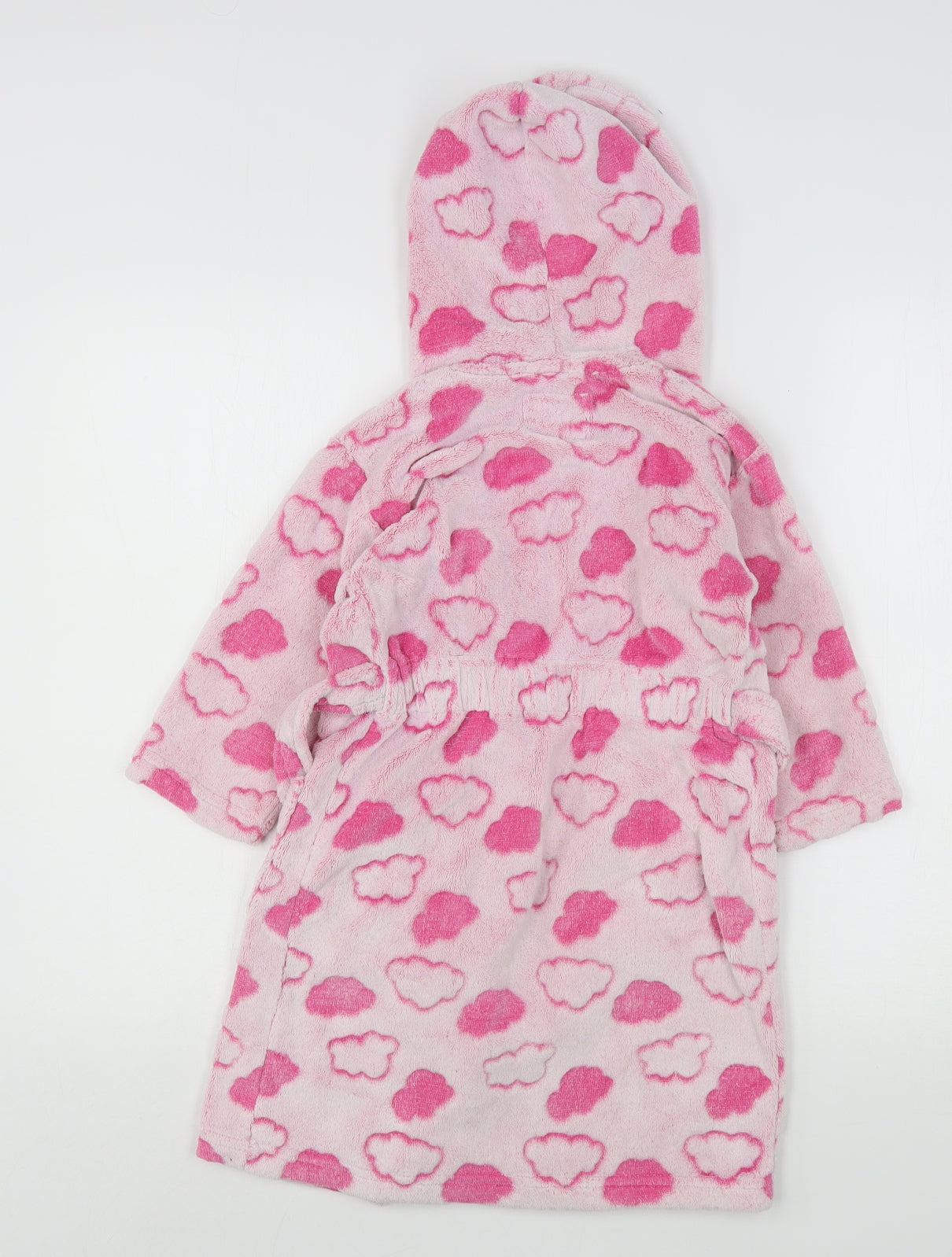 F&F Girls Pink Geometric Polyester Kimono Gown Size 3-4 Years