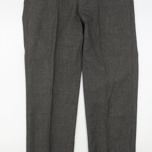 Dunnes Stores Mens Grey  Polyester Trousers  Size 34 L21 in Regular