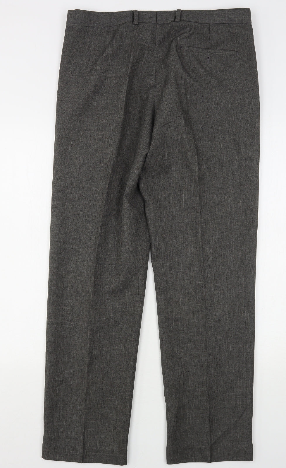 Dunnes Stores Mens Grey  Polyester Trousers  Size 34 L21 in Regular