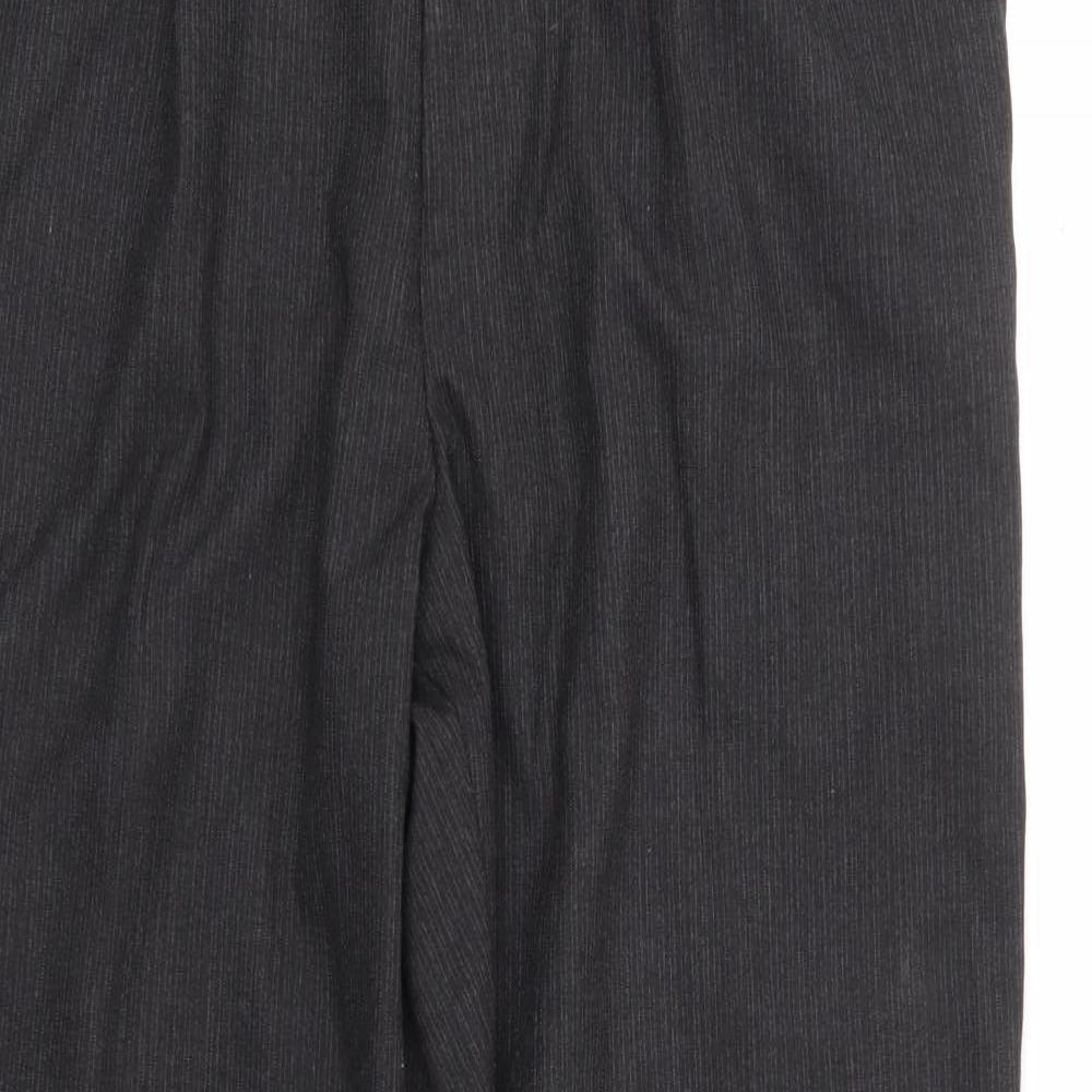Dunnes Mens Grey  Polyester Trousers  Size 36 in L31 in Regular Zip