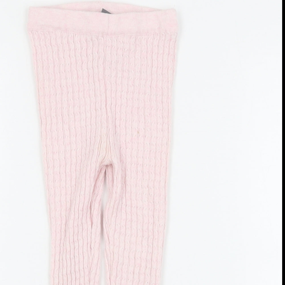 Primark Girls Pink  Cotton Jegging Trousers Size 3-4 Years  Regular Pullover - Legging