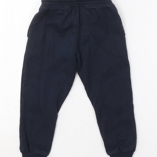Dunnes Stores Boys Blue  Cotton Jogger Trousers Size 4 Years  Regular