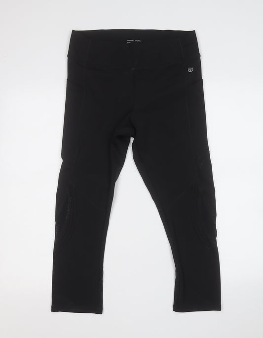 Dunnes Stores Womens Black  Polyester Sweatpants Leggings Size M L21 in Athletic