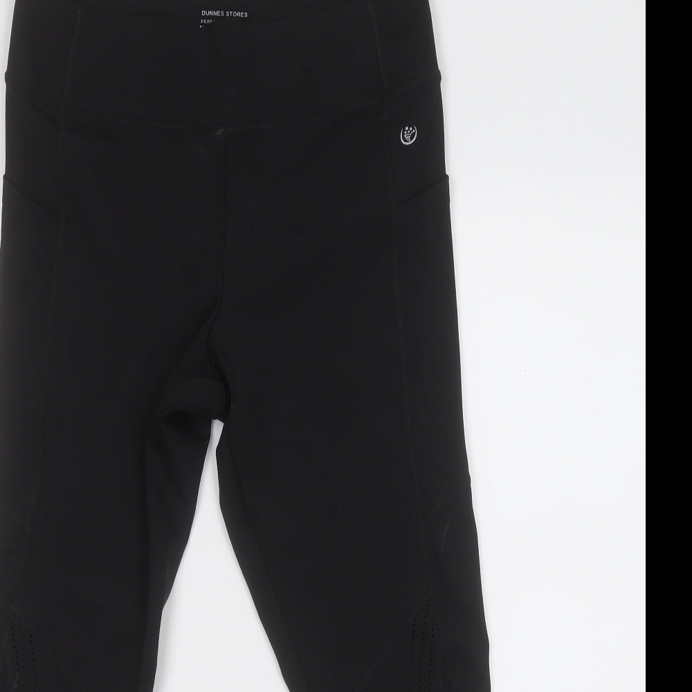 Dunnes Stores Womens Black  Polyester Sweatpants Leggings Size M L21 in Athletic