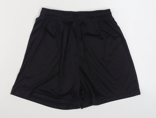 O'Neills Boys Black  Polyester Sweat Shorts Size 13 Years  Regular Tie