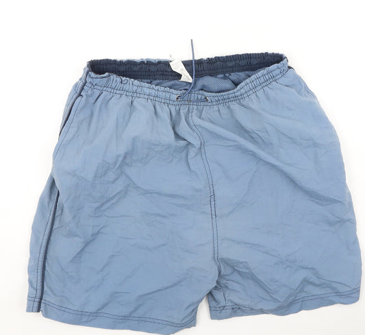 Dunnes Stores Mens Blue  Polyester Sweat Shorts Size M L9 in Regular