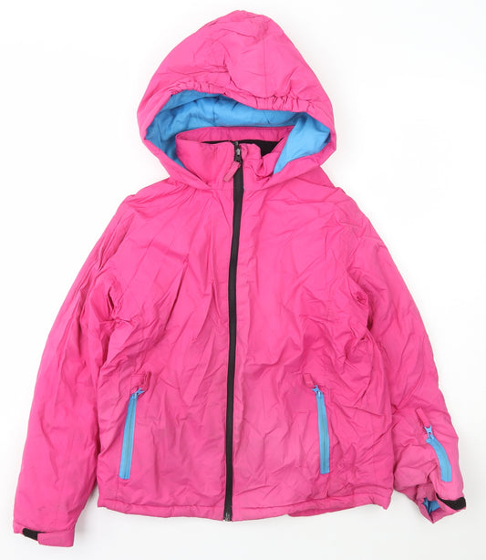 Crane Girls Pink   Ski Jacket Coat Size 11-12 Years  Zip