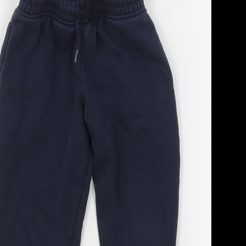Dunnes Stores Boys Blue  Cotton Sweatpants Trousers Size 4 Years  Regular Drawstring