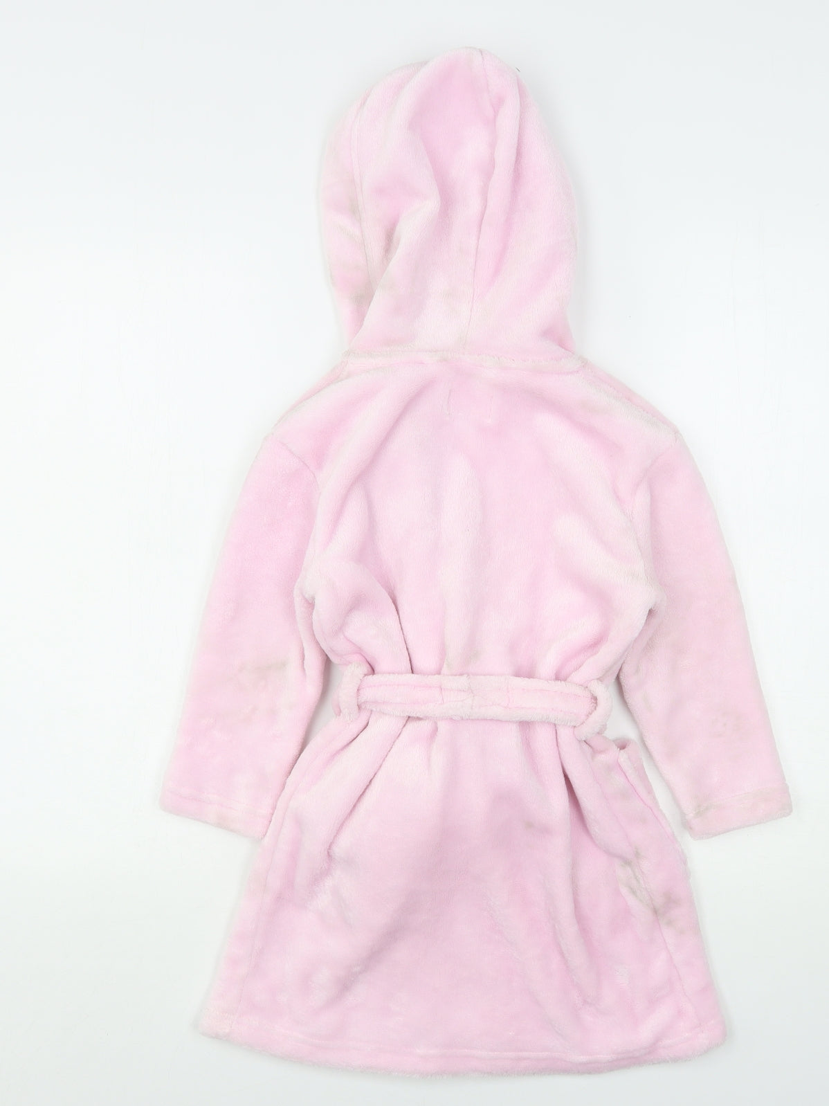 PJ Collection  Girls Pink Solid Polyester Kimono Gown Size 3-4 Years