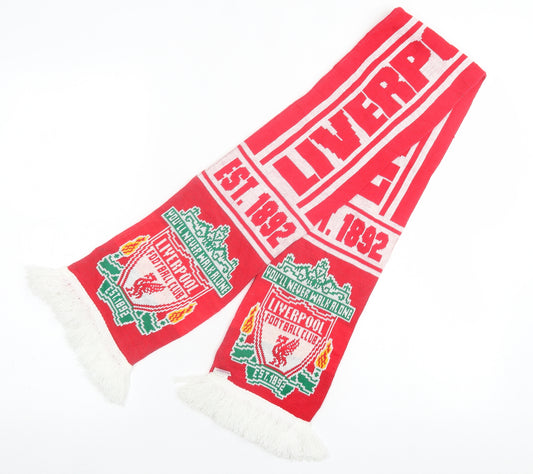 Liverpool FC Mens Red Geometric Acrylic Scarf  One Size   - Liverpool FC