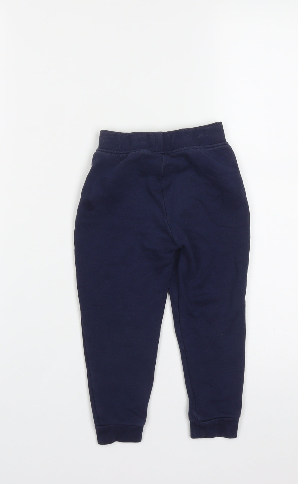 Dunnes Boys Blue  Cotton Jogger Trousers Size 2-3 Years  Regular Drawstring