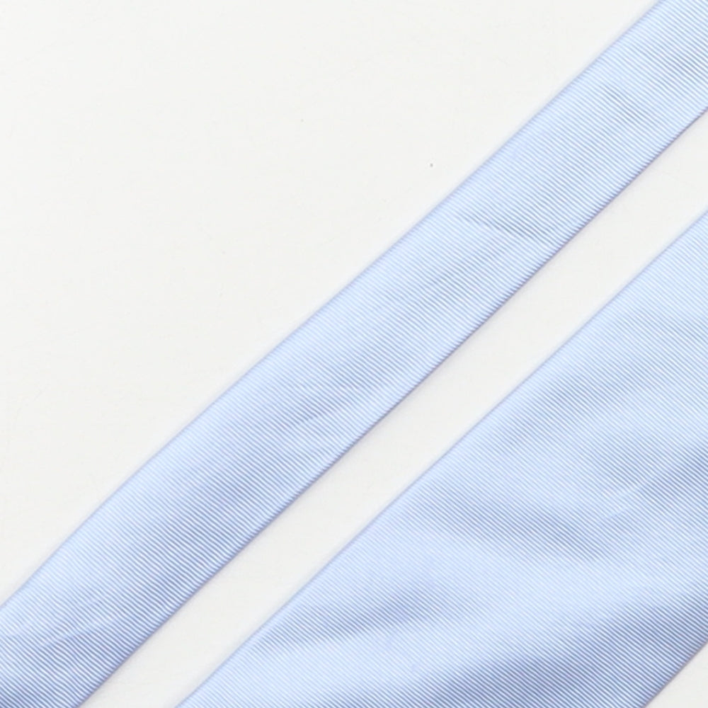 Francesco Borgia Mens Blue  Polyester Pointed Tie One Size