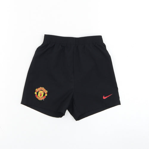 Nike Boys Black  Polyester Sweat Shorts Size 2-3 Years  Regular  - Manchester United