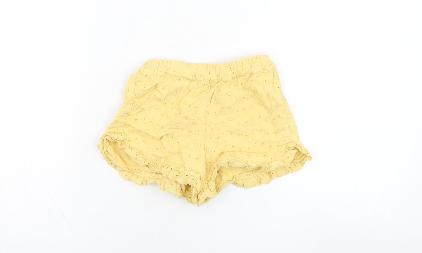 George Girls Yellow  Cotton Bermuda Shorts Size 2-3 Years  Regular  - Flower