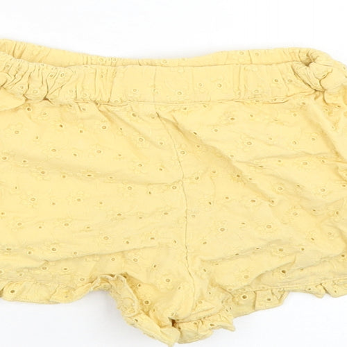 George Girls Yellow  Cotton Bermuda Shorts Size 2-3 Years  Regular  - Flower