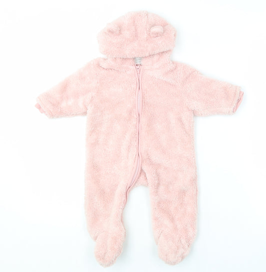 George Baby Pink  Polyester Babygrow One-Piece Size 3-6 Months