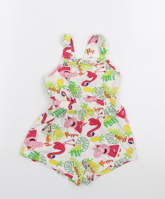 George Girls Multicoloured  100% Cotton Romper One-Piece Size 12-18 Months  Pullover - Peppa Pig