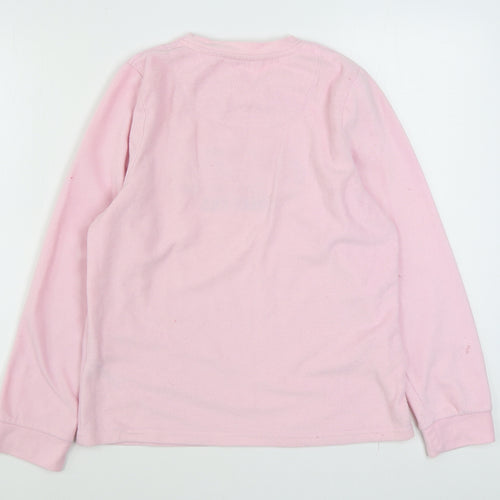 Dunnes Stores Womens Pink Solid Polyester Top Pyjama Top Size S