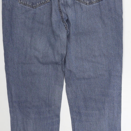 ELLE Womens Blue  Cotton Straight Jeans Size 32 in L24 in Regular Button