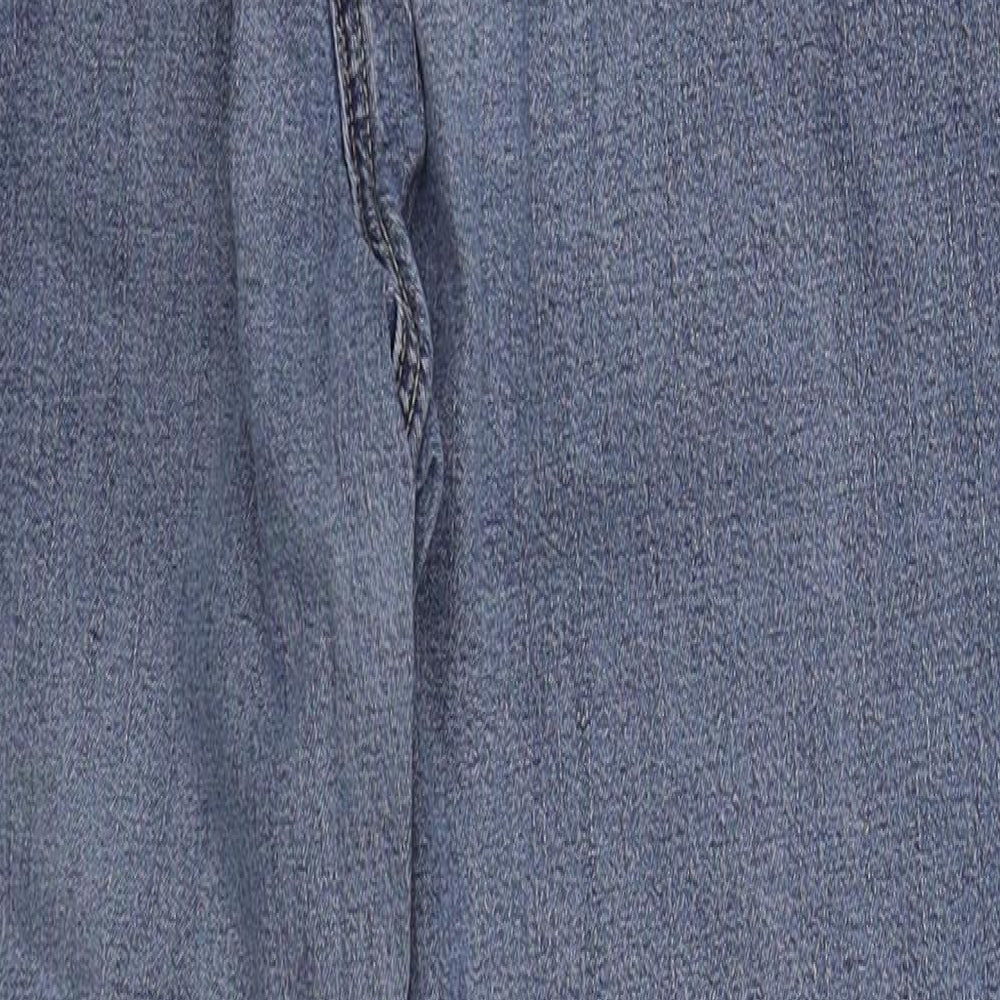 ELLE Womens Blue  Cotton Straight Jeans Size 32 in L24 in Regular Button