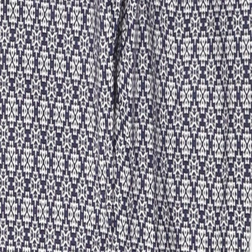 Primark Womens Blue Geometric Polyester Jegging Leggings Size 8 L28 in