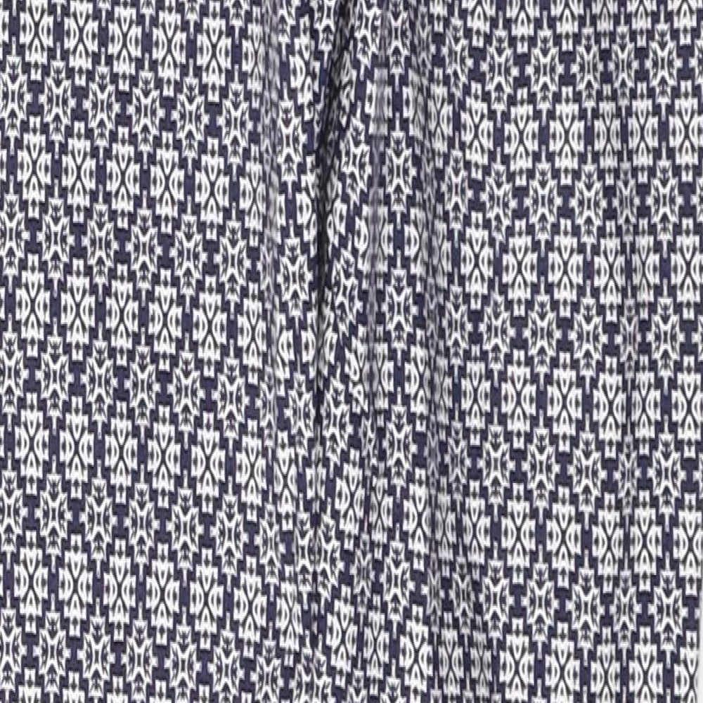 Primark Womens Blue Geometric Polyester Jegging Leggings Size 8 L28 in