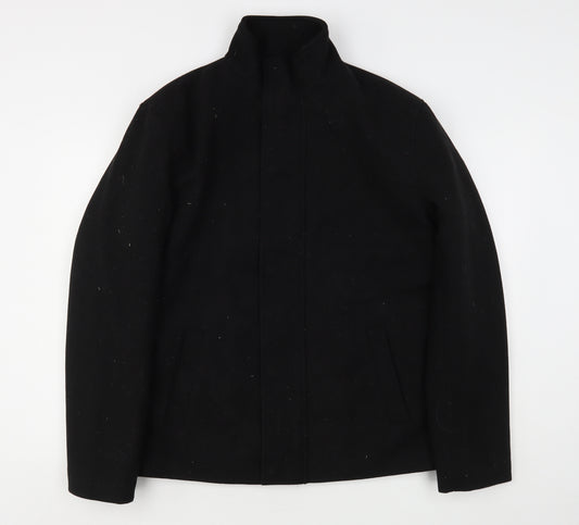 BoohooMAN Mens Black   Overcoat Coat Size S