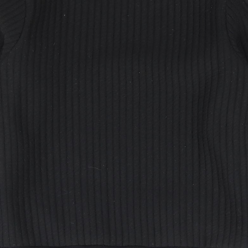 SheIn Girls Black Crew Neck  Polyester Pullover Jumper Size 7 Years  Pullover