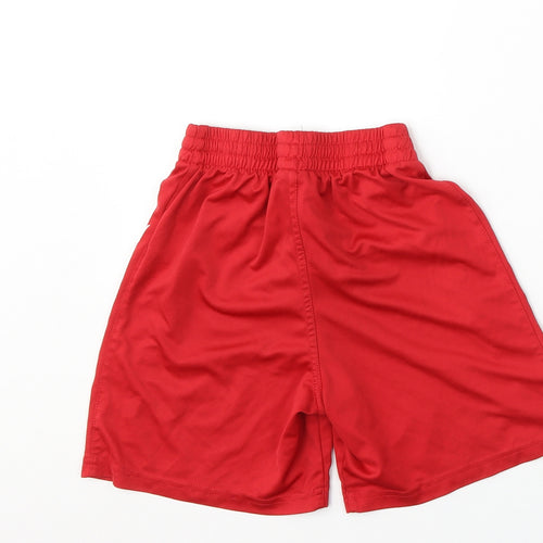 Hummel Boys Red  Polyester Sweat Shorts Size 10-11 Years  Regular