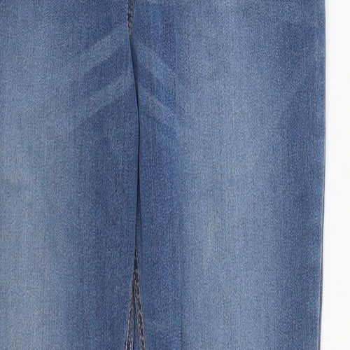 George Girls Blue  Cotton Straight Jeans Size 11-12 Years  Regular Zip